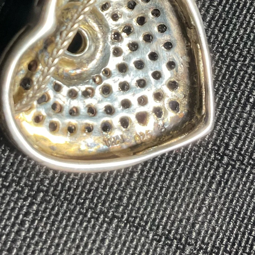 💜2.07CT Tanzanite and Sterling Silver Heart Pendant - Picture 4 of 7
